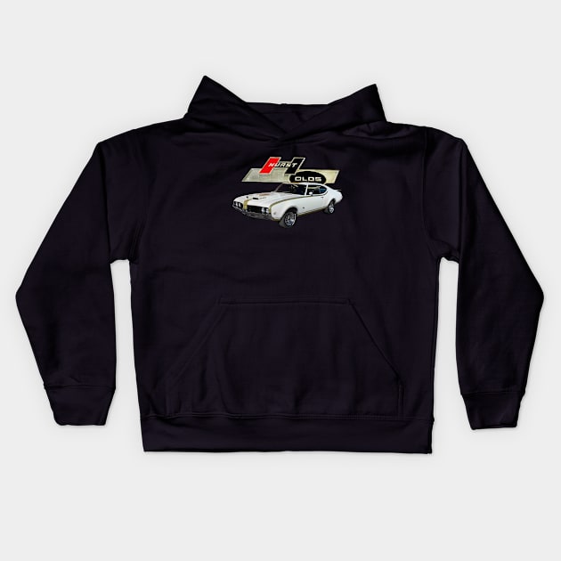 1969 Olds Cutlass Hurst Olds Kids Hoodie by Permages LLC